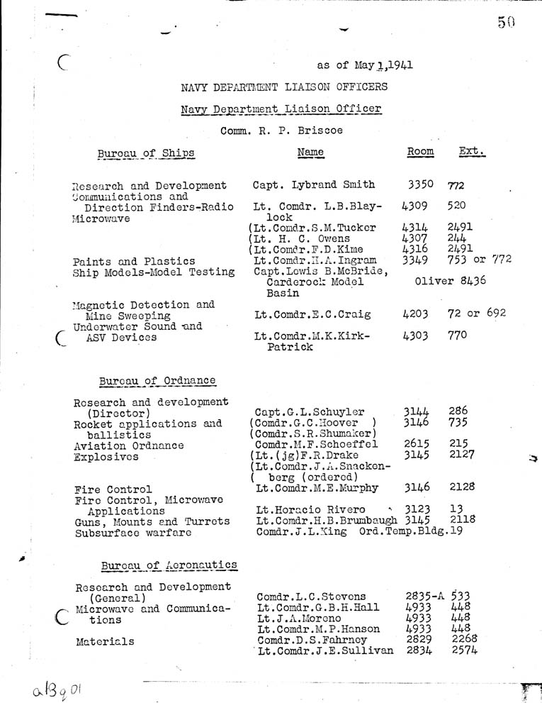 [a13q01.jpg] - Navy Dept. Liason Officers