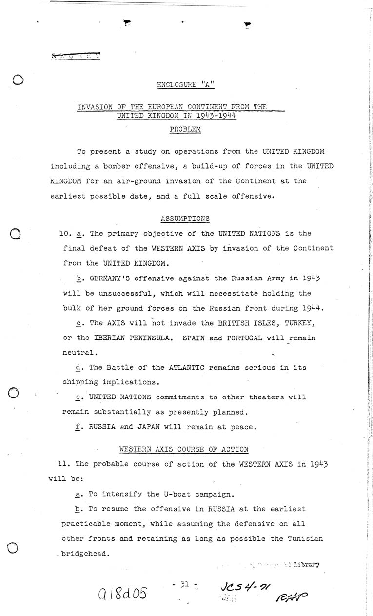 [a18d05.jpg] - Joint Chiefs of Staff, Invasion of the European Continent From The United Kingdom in 1943-1944 (J.C.S. 291/1) May 8, 1943