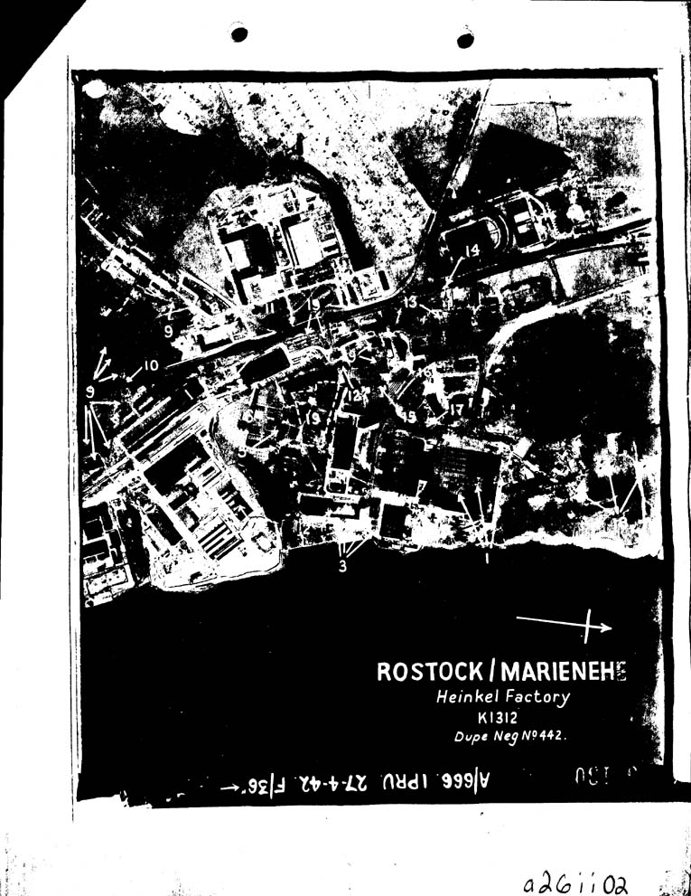 [a26ii02.jpg] - MAP SHOWING C..I.U. DAMAGED PLOT ROSTOCK NO.1 NEG NO.A/666.IPRU.27.4.42. F/36 PAGE - 2