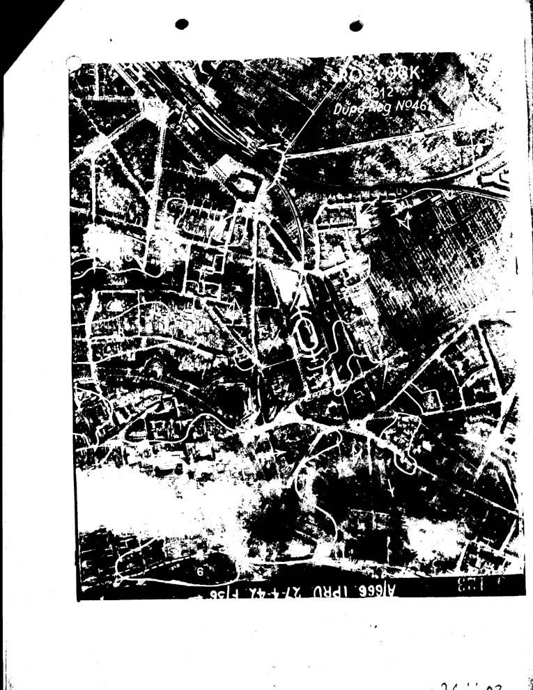 [a26ii03.jpg] - MAP SHOWING C..I.U. DAMAGED PLOT ROSTOCK NO.1 NEG NO.A/666.IPRU.27.4.42. F/36 PAGE - 3