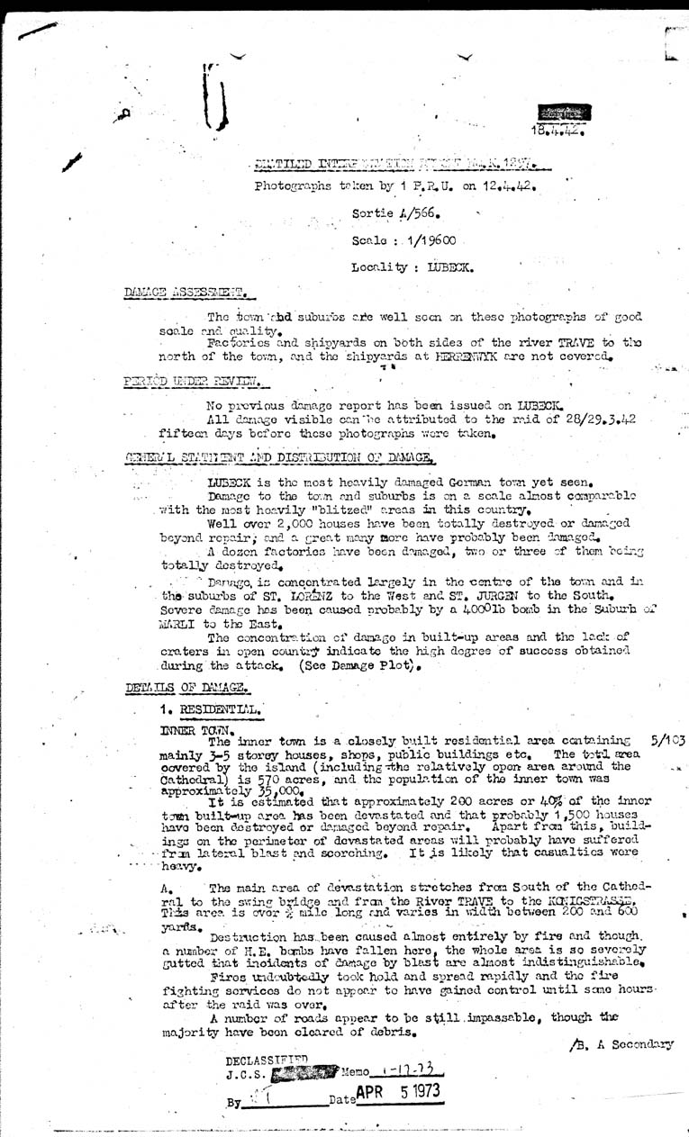 [a26x01.jpg] - Detailed Interpretation Report No. K. 1297     4/12/42