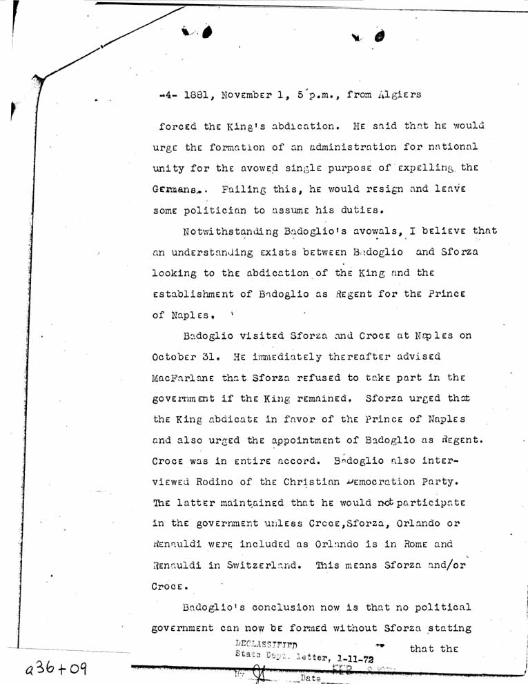 [a36t09.jpg] - Memorandum to The President: Department of State-November 9, 1943