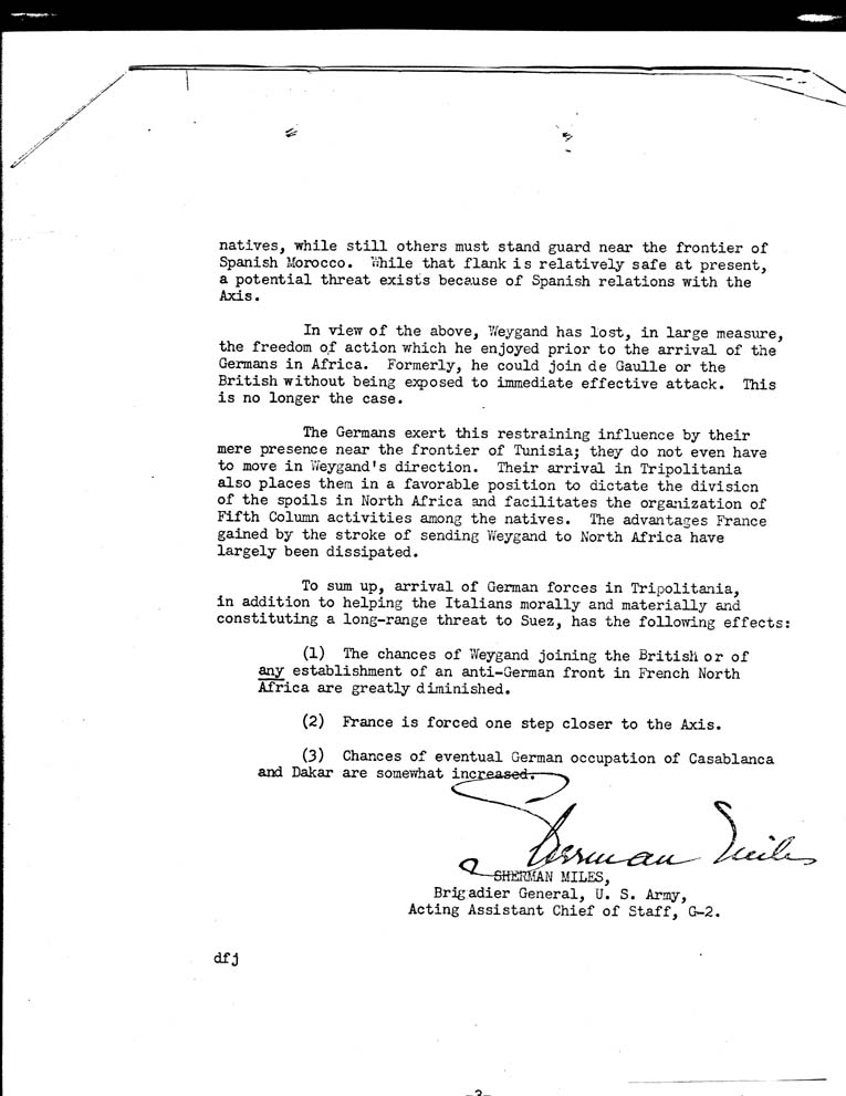 [a43a03.jpg] - Memorandum-Sherman Miles-->The Chief of Staff-March 10, 1941