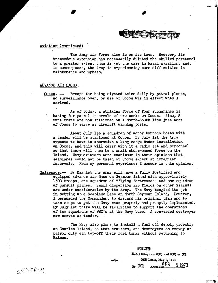 [a43ff04.jpg] - Memorandum to the President