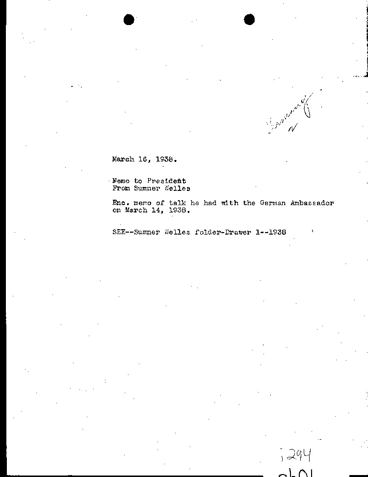 [a294ab01.jpg] - memo: Welles-->FDR 3/16/38