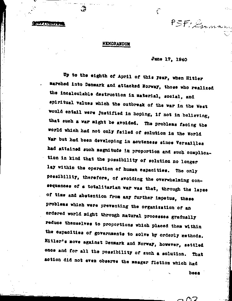 [a296g03.jpg] - Memorandum by Alexander Kirk 6/17/40