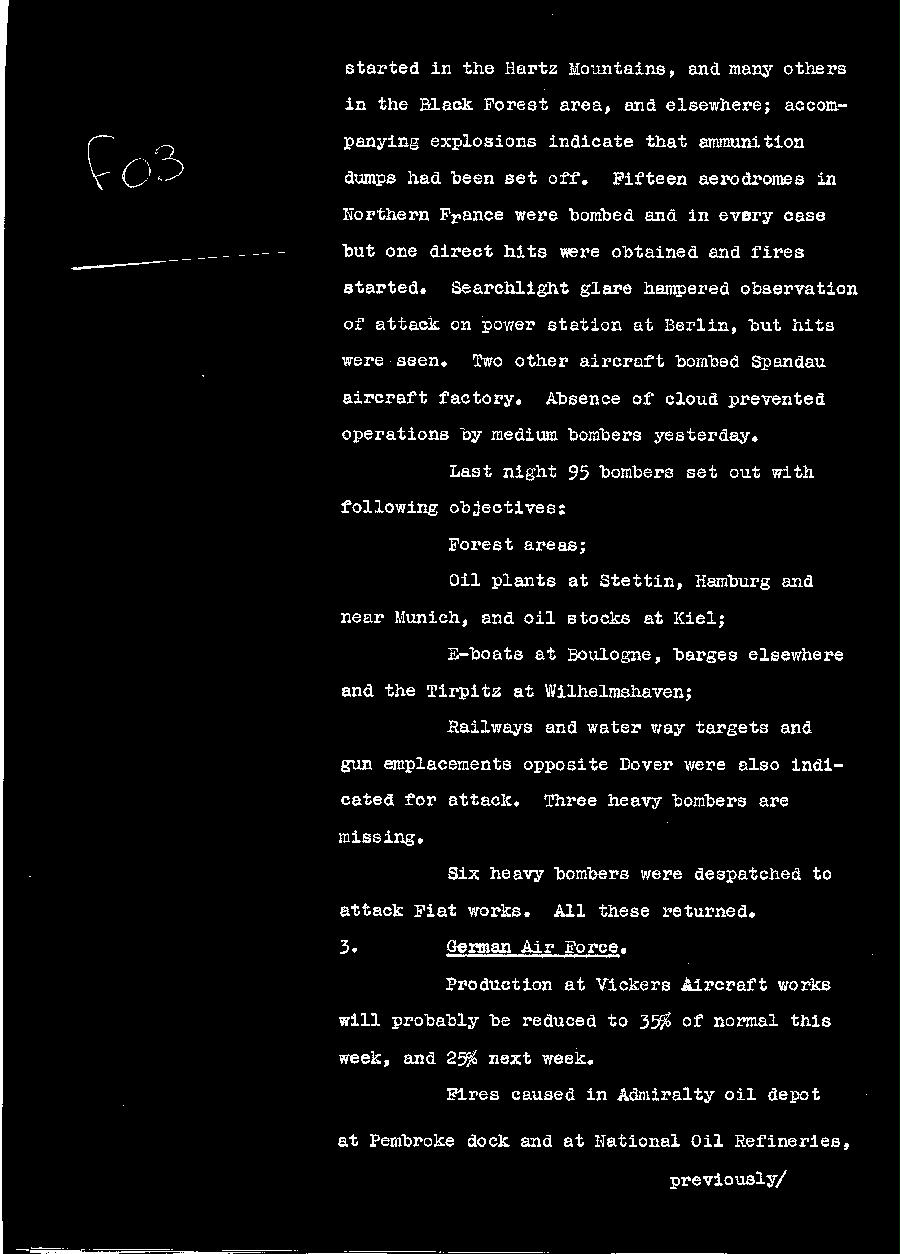 [a310f03.jpg] - Telegram dispatched from London re:military situation. 9/7/40 - Page 2