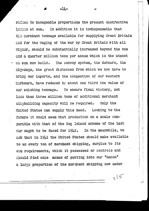 [a311s15.jpg] - Lord Lothian to Cordell Hull, Secretary of State Letter to President 12/8/40