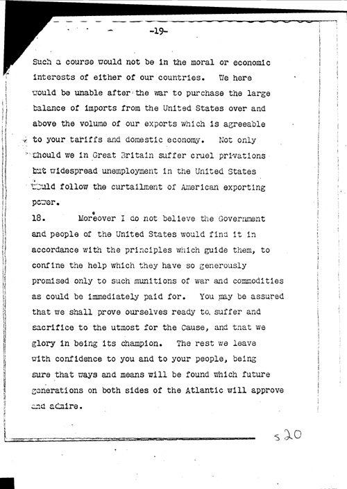 [a311s20.jpg] - Lord Lothian to Cordell Hull, Secretary of State Letter to President 12/8/40