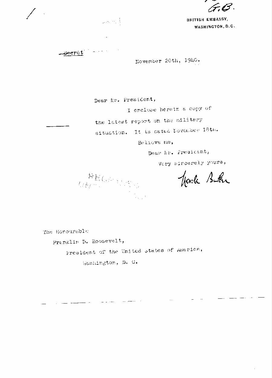 [a313q01.jpg] - Cover letter,Butler--> FDR 11/20/40