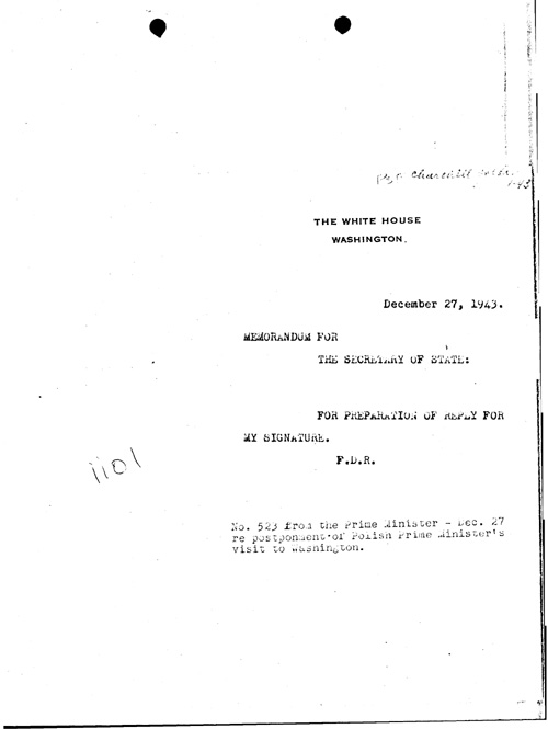 [a334ii01.jpg] - Memo;FDR-->Secretary of State 12/31/43