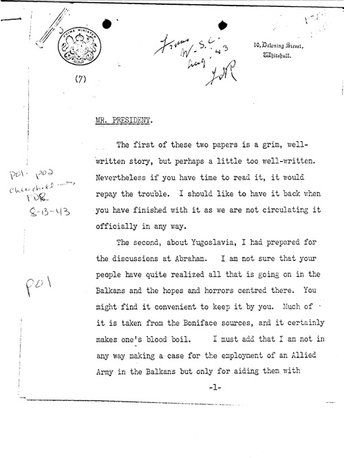 [a334p01.jpg] - Churchill-->FDR 8/13/43
