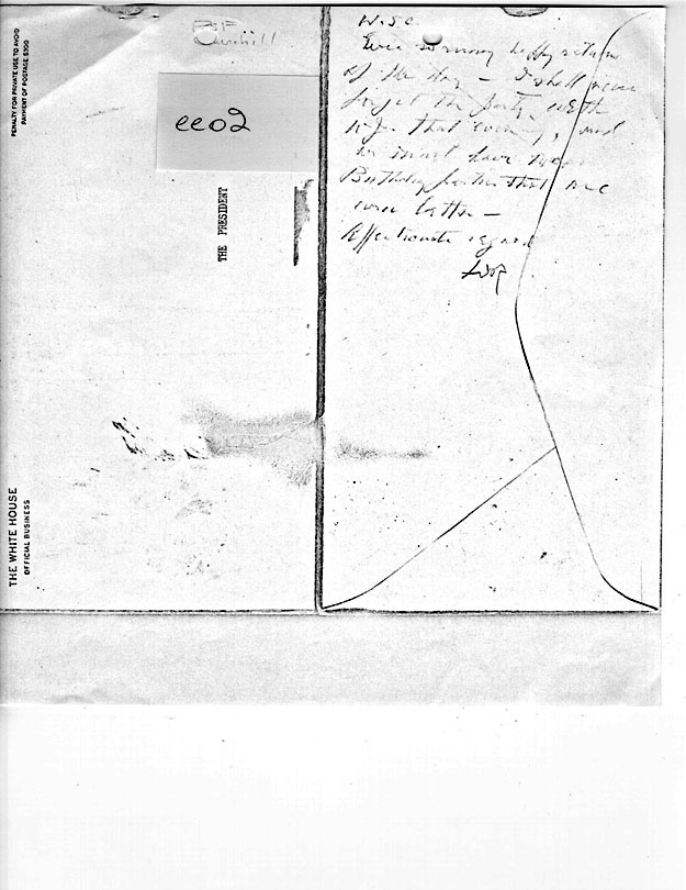 [a335ee02.jpg] - FDR --> Winston S.Churchill; longhand note to Churchill. Birthday Wishes. (n.d.)