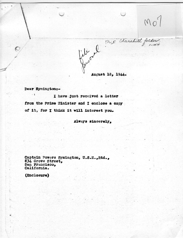 [a335m07.jpg] - FDR --> Powers Symington 8/18/44