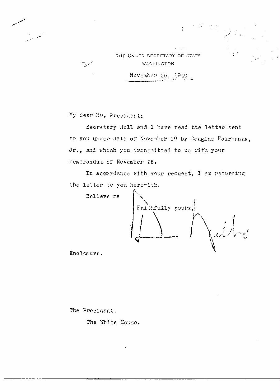 [a340ff01.jpg] - Welles-->FDR  11/26/40 page1