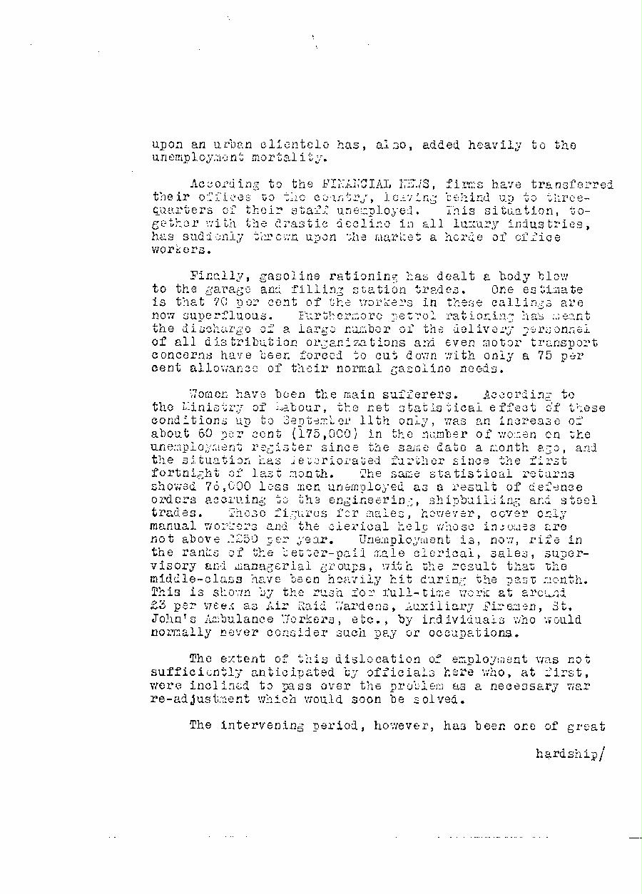 [a340j03.jpg] - Employment Situation in Britain Resulting from the Swing-Over from a Peace to a War Economy  10/2/39 page2