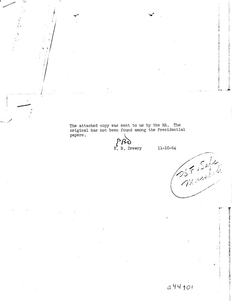 [a44t01.jpg] - COVERING LETTER - E.B.DREWRY-11-10-64