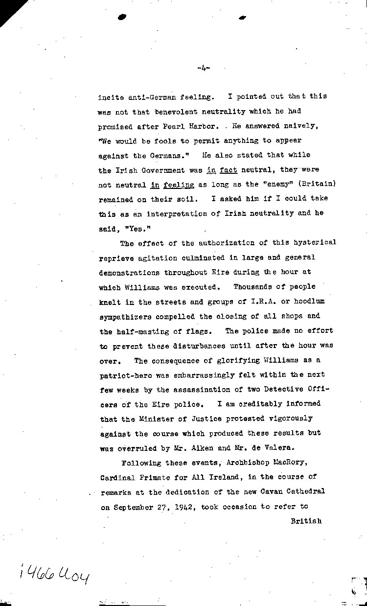 [a466u04.jpg] - memo on State of Ireland 10/10/42