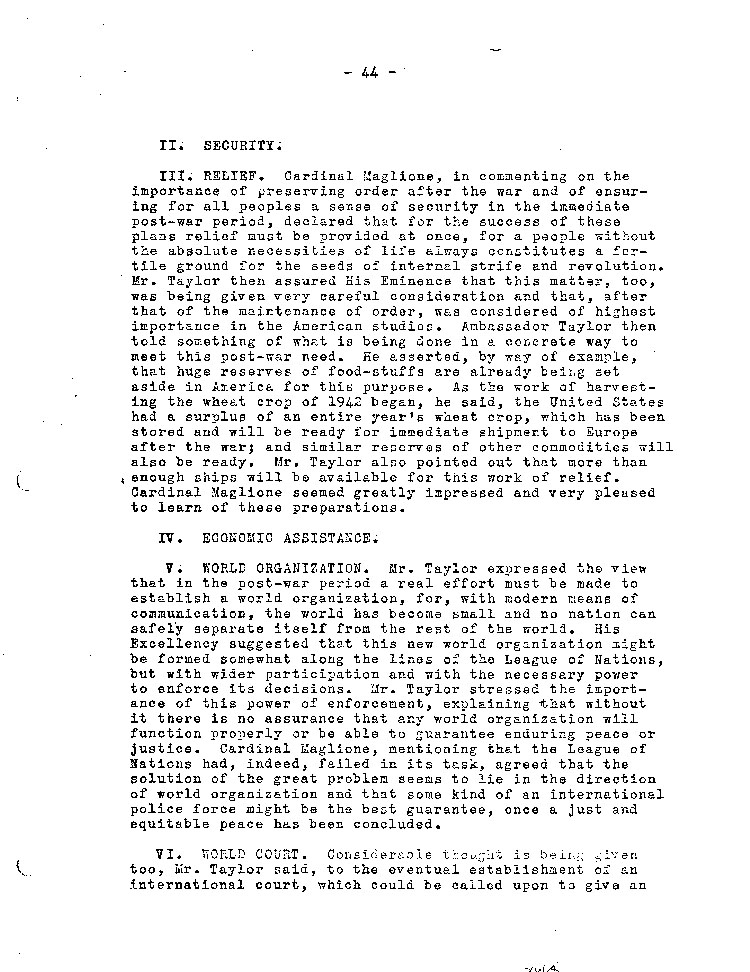 [a467r02.jpg] - Memorandum of Conference Between Cardinal Secretary of Sate and Taylor 9/25/42