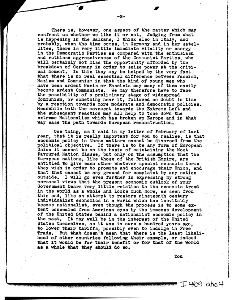 [a469ah04.jpg] - Memo: Department of State --> FDR          8/29/44