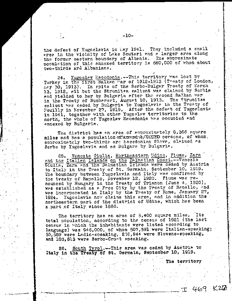 [a469k27.jpg] - Memo:     Myron Taylor --> Miss Tully     6/12/44