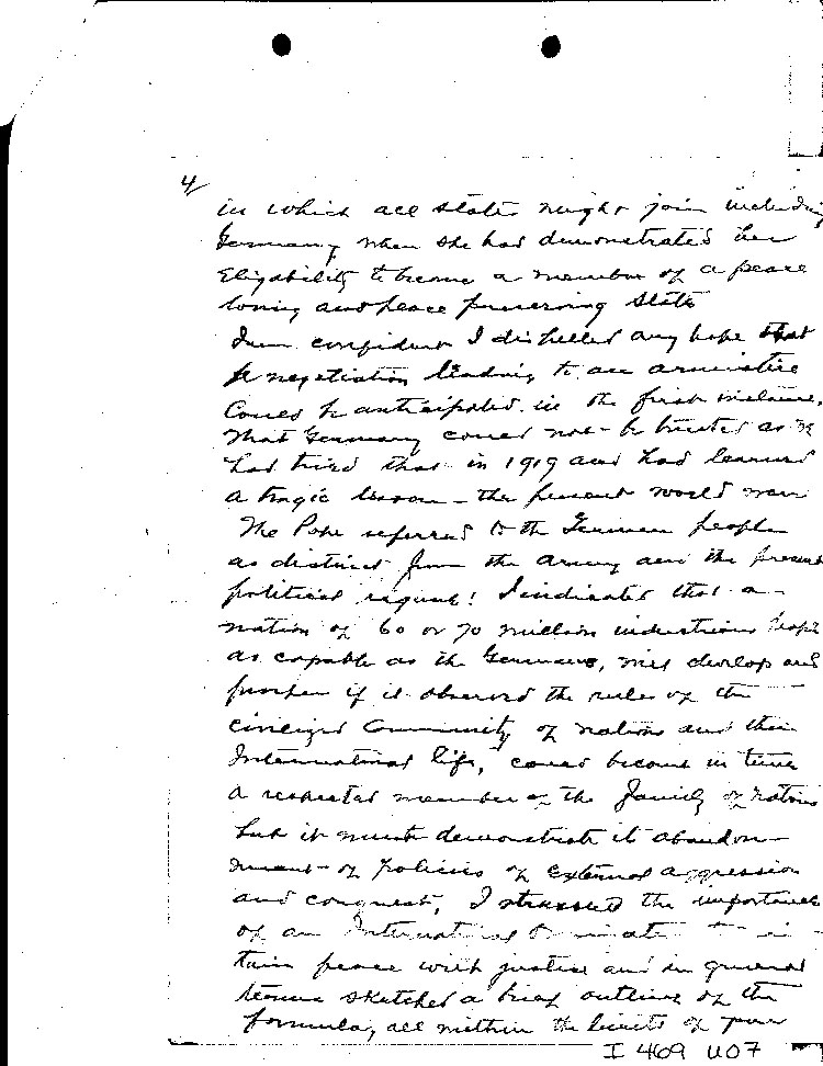 [a469u07.jpg] - Memo: Letter from Myron Taylor          7/8/44