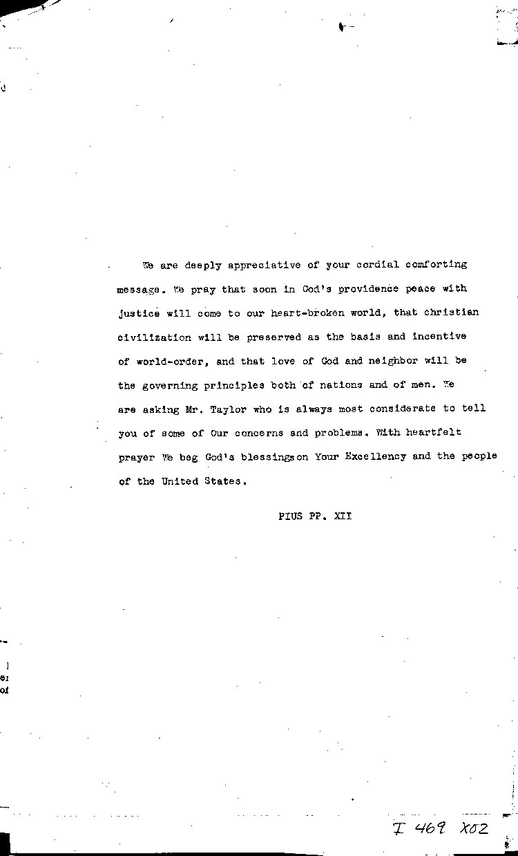 [a469y02.jpg] - Memo: Vatican --> Myron Taylor          8/7/44