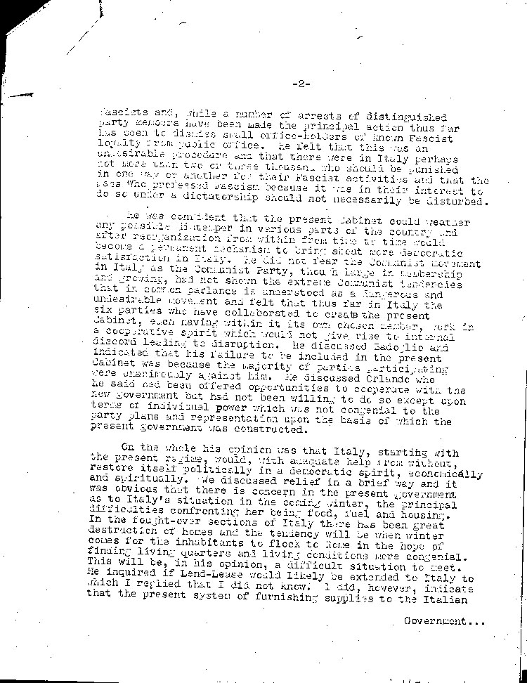 [a470e10.jpg] - Memorandum for Cordell Hull 9/15/44