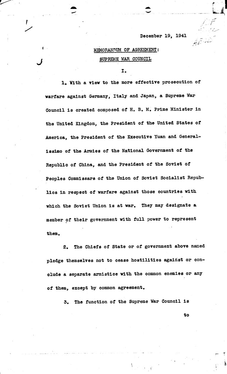 [a01aa01.jpg] - Memo of Agreement: Supreme War Council-12/19/41