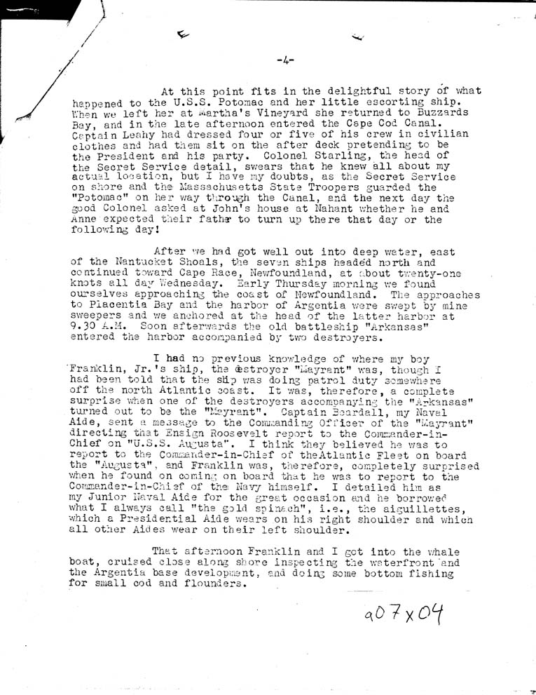 [a07x04.jpg] - Memorandum of trip to meet Winston Churchill 8/23/41