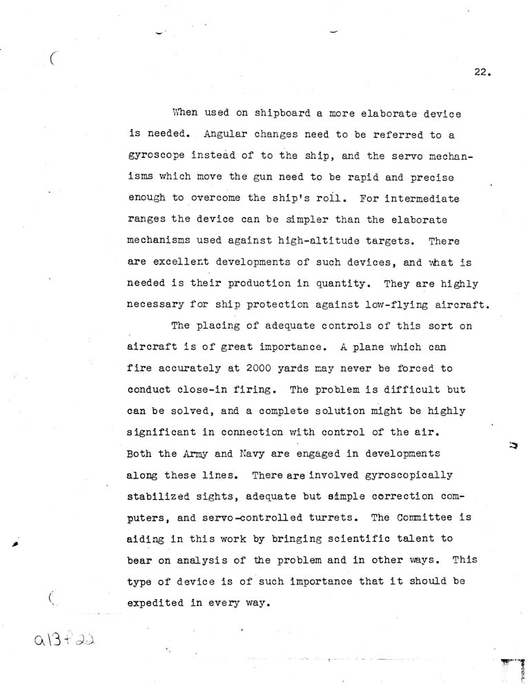 [a13f22.jpg] - Report of the National Defense Research Committee-6/27/40-6/28/42