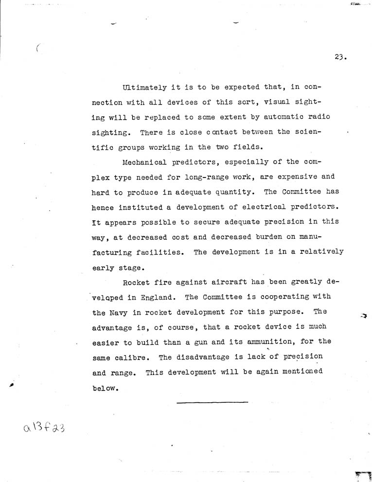 [a13f23.jpg] - Report of the National Defense Research Committee-6/27/40-6/28/42