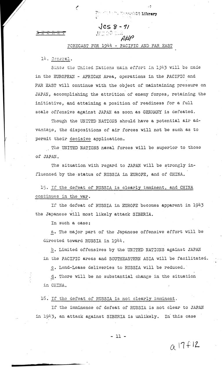 [a17f12.jpg] - Global Estimate of the Situation 1943-44