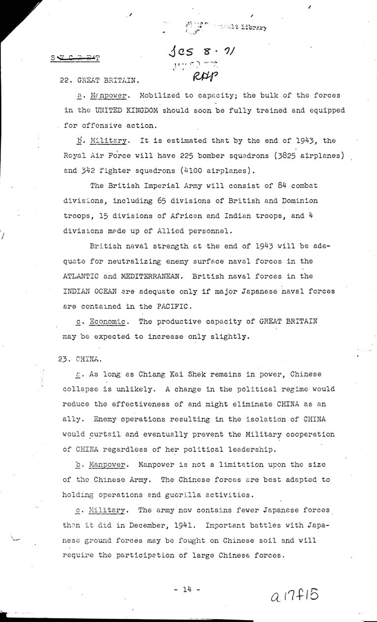 [a17f15.jpg] - Global Estimate of the Situation 1943-44