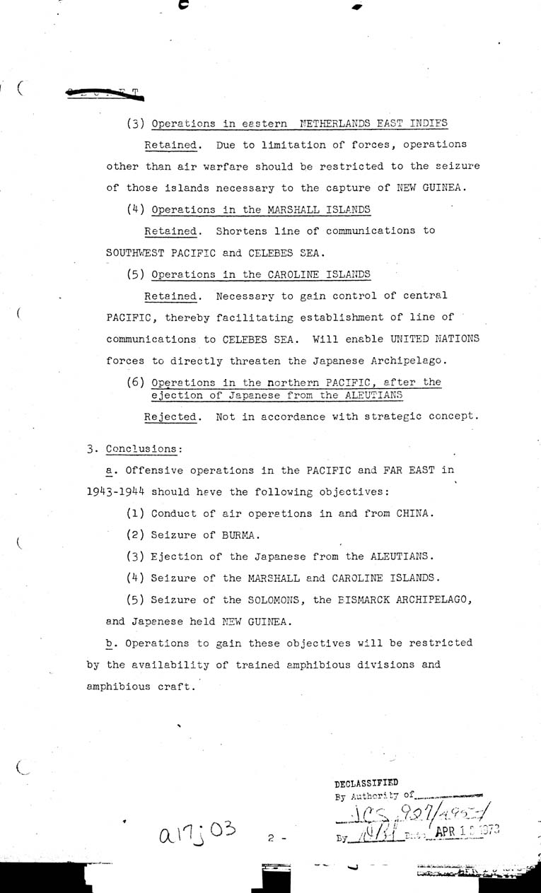 [a17j03.jpg] - Operations in the Pacific and Far East 1943-44 5/12/43