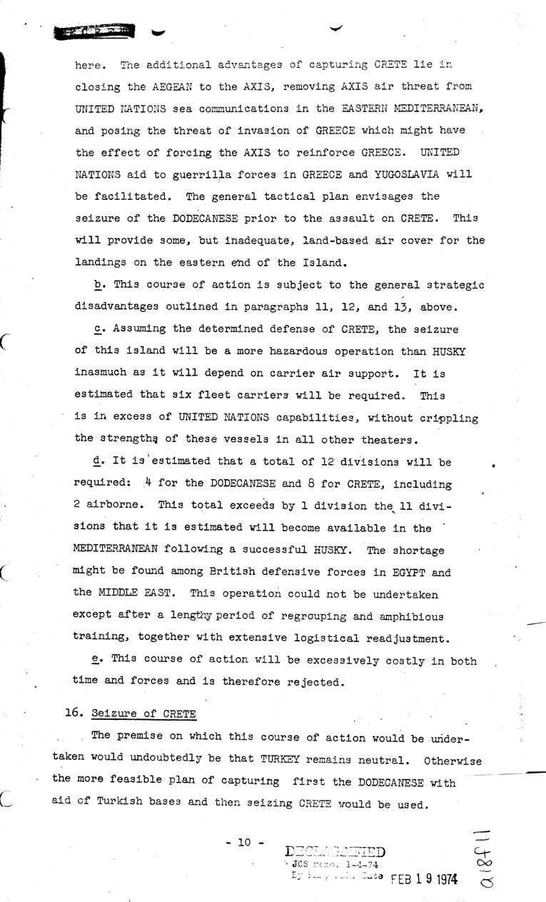 [a18f11.jpg] - Joint Chiefs of Staff, Lomited Operations in the Mediterrean in 1943-44 (J.C.S 293) May 7, 1943