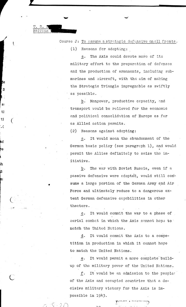 [a18i20.jpg] - Combined Intelligence Committee, German Strategy in 1943. April 8, 1943 (C.I.C 16/1)