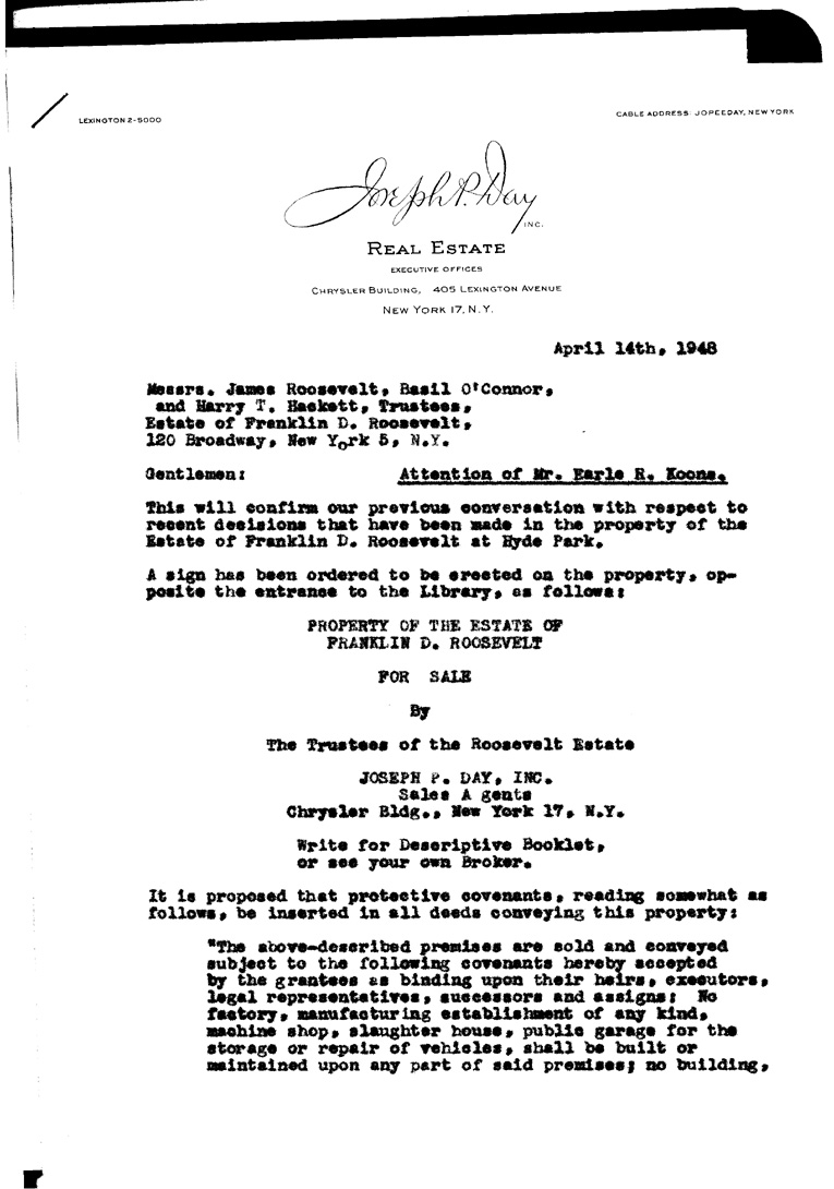 [a903ai04.jpg] - Proposal for Private Sales campaign for FDR estate - General Correspondence