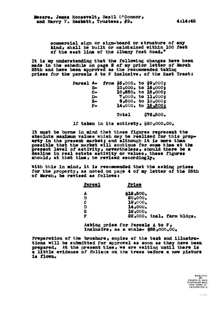 [a903ai05.jpg] - Proposal for Private Sales campaign for FDR estate - General Correspondence