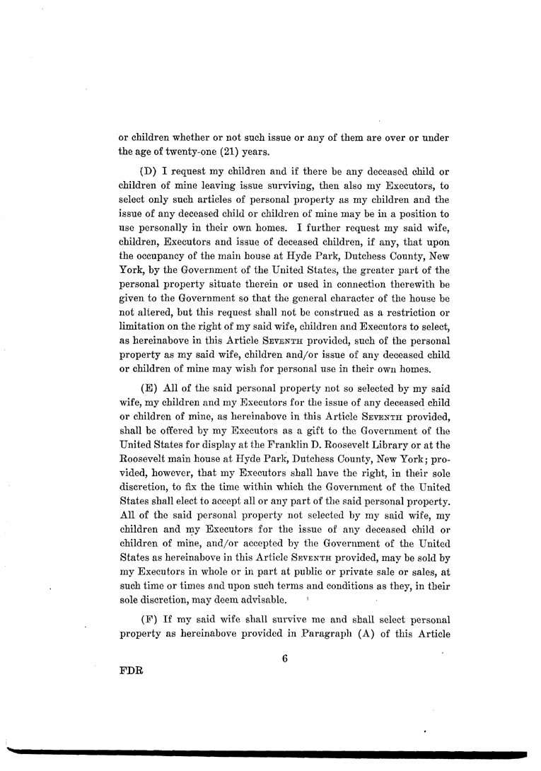 [a903aj07.jpg] - Formal copy of FDR's will