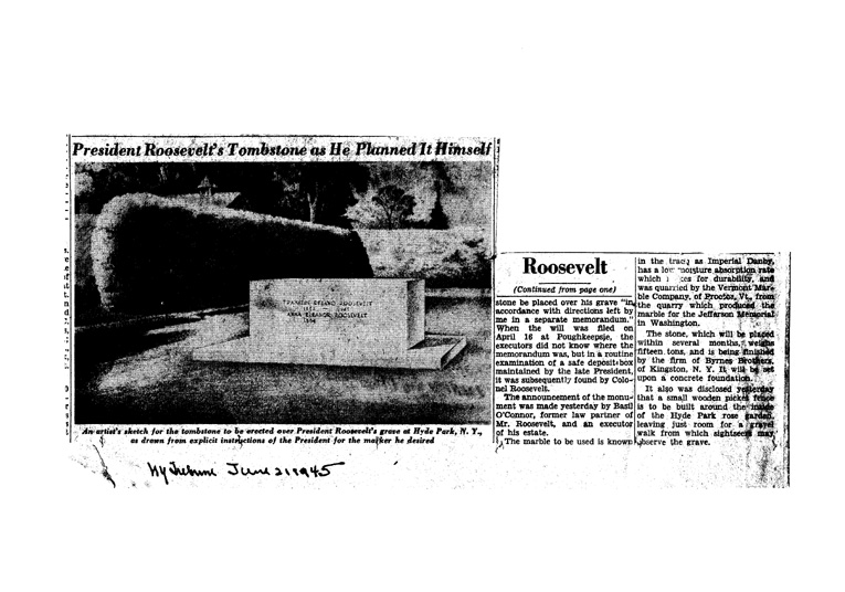 [a903al02.jpg] - Monument of Franklin D. Roosevelt, June 21, 1945