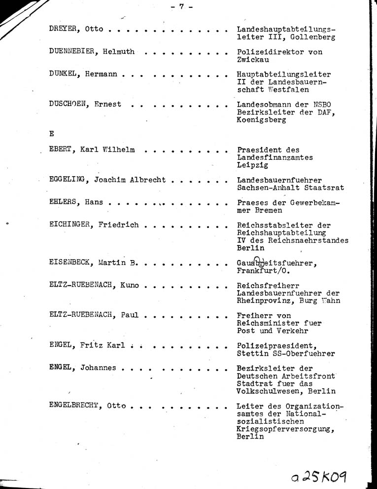 [a25k09.jpg] - Report on Key Nazis 12/14/42