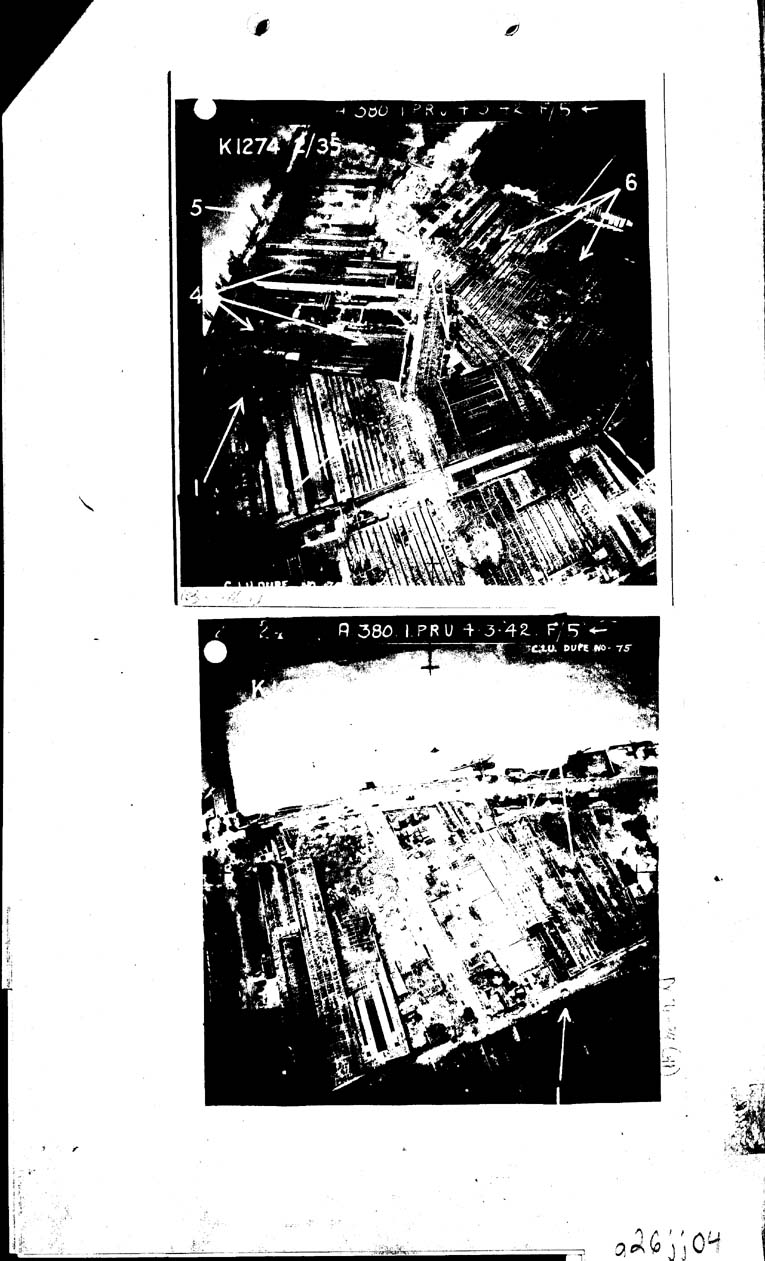 [a26jj04.jpg] - MAP SHOWING C.I.U. PLOT WITH NEG NO A.380.IPRU.4.3.42.F/5  NUMBERED K1274 PAGE - 4