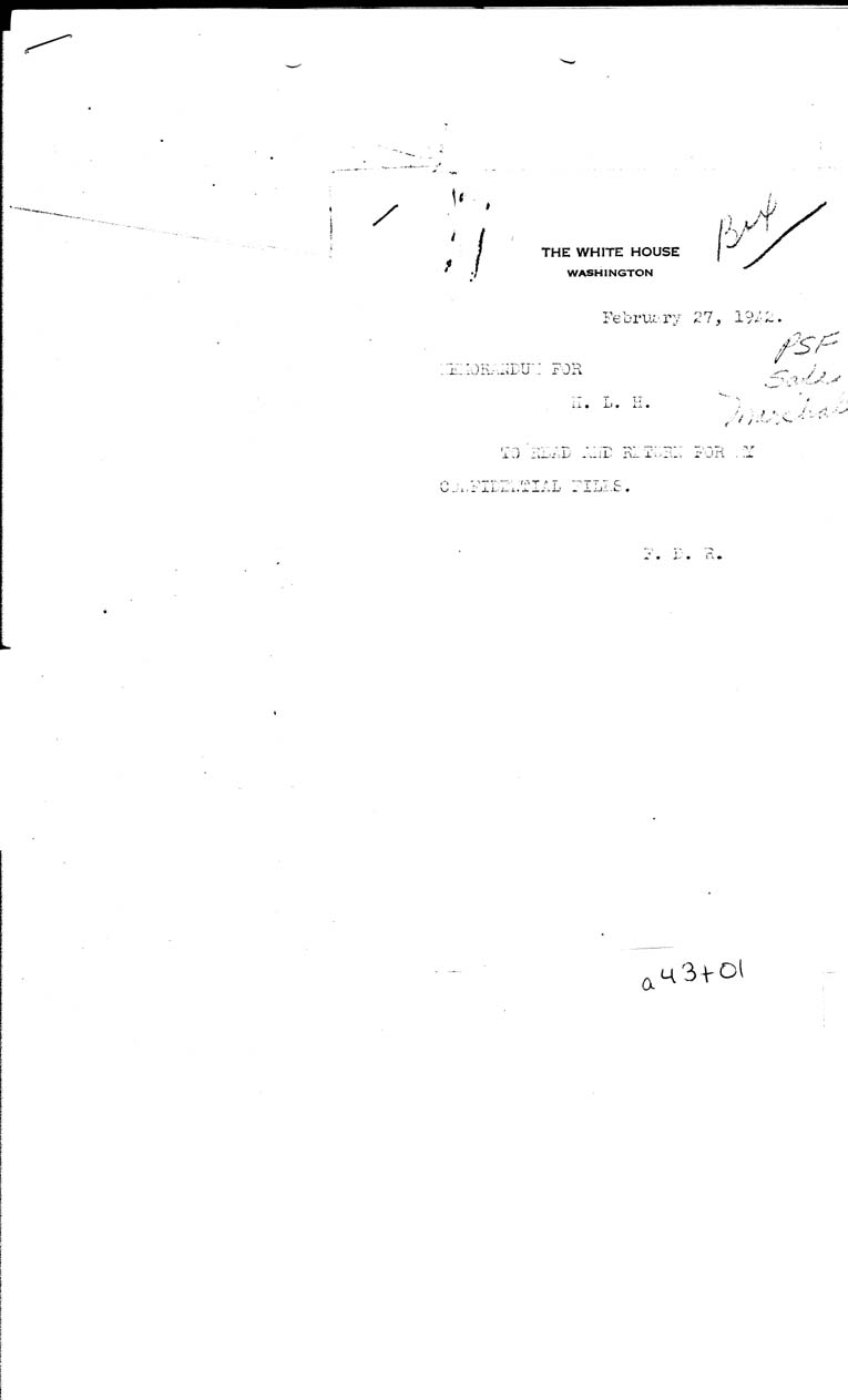 [a43t01.jpg] - Memorandum-FDR-->H.L.H.-Feb 27, 1942