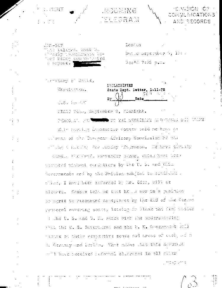 [a297c03.jpg] - telegram from Sec. of State 9/9/44