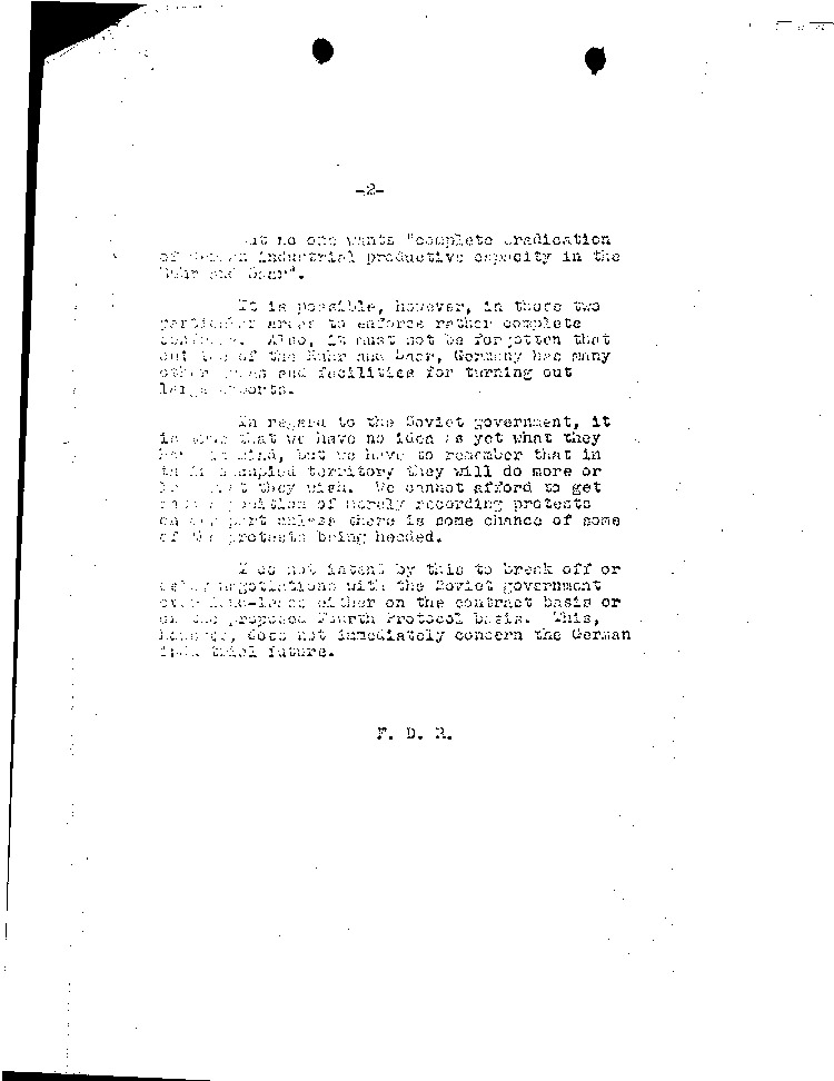 [a297i02.jpg] - Memorandum: FDR-->Hull 9/29/44