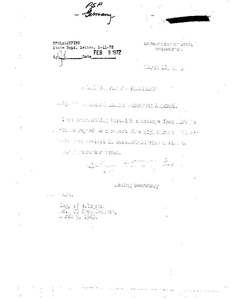 [a298w01.jpg] - Memo,Acting Secretary-->FDR 3/10/45