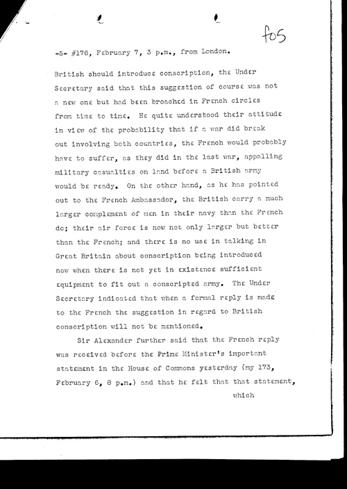 [a304f05.jpg] - Johnson--> Acting Sec. of State 2/7/39