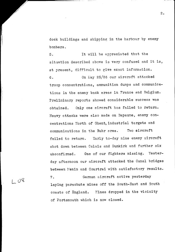 [a306l08.jpg] - Telegram despatched from London the afternoon of May 26th - Page 2