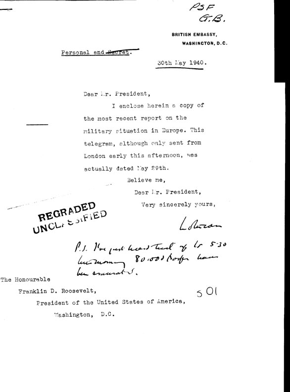 [a306s01.jpg] - Letter from LOTHIAN to President May 30th 1940